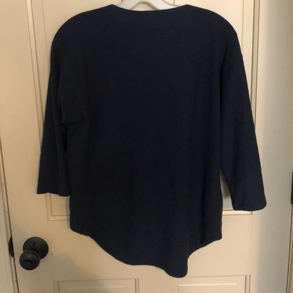 Madewell Navy Blue Tie Up Shirt - Picture 2 of 2
